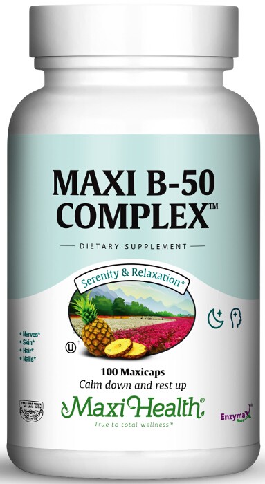 בקבוק גדול של תוסף תזונה Oaktree B-Complex 50